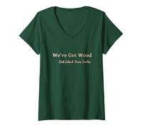 Donna Maglietta della stagione 6 di Oak Island Curse We've Got Wood Maglietta con Collo a V