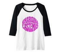 Donna Maglietta Divertente Frase EMARGINA L’ASTEMIO Birra Party Maglia con Maniche Raglan