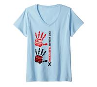 Donna Maglietta End Human Trafficking Maglietta con Collo a V