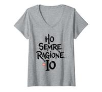 Donna Maglietta Ho Sempre Ragione io T-Shirt Divertenti Streetwear Maglietta con Collo a V