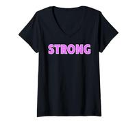 Donna Maglietta MPS Awareness - Mps Diseases Awareness Strong Maglietta con Collo a V