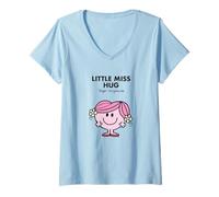 Donna Maglietta Mr. Men Little Miss Hug Maglietta con Collo a V