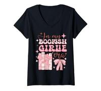 Donna Maglietta per amanti dei libri In My Bookish Girlie Era Maglietta con Collo a V