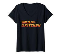 Donna Maglietta regalo Back To The Kitchen Maglietta con Collo a V