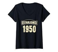 Donna Maglietta Regalo per Il 76° Compleanno del 1950 Nato nel 1950 Maglietta con Collo a V