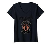 Donna Maglietta "Rottweiler Mom" - Amore audace per una razza audace Maglietta con Collo a V