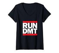 Donna Maglietta Run Dmt Maglietta con Collo a V