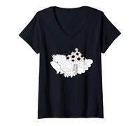 Donna Maglietta unisex divertente con foresta autunnale per uomini, donne e bambini Maglietta con Collo a V