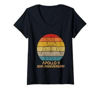 Donna Maglietta Vintage retrò Apollo 11 Moon Landing 1969 Maglietta con Collo a V