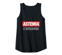 Donna Magliette Alcol Donna Divertenti, Scritta astemia e bugiarda Canotta