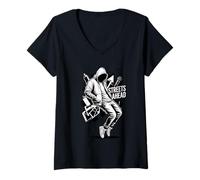 Donna Magliette grafiche Hip Hop Old School, Rap, Rapper. Maglietta con Collo a V
