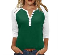 Donna Magliette Maniche Lunghe Henley T-Shirt Camicetta a Maglia Maglione Bottoni Scollo a V Pullover Morbido Leggere Top Sweatshirts T-Shirt Maglioni da Donna