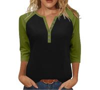Donna Magliette Maniche Lunghe Henley T-Shirt Camicetta a Maglia Maglione Bottoni Scollo a V Pullover Morbido Leggere Top Sweatshirts T-Shirt Maglioni da Donna
