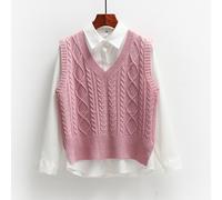 Donna Maglione Gilet Maglia senza Maniche Classico Maglieria Canottiera Vintage