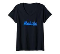 Donna Mahalo Hawaii Maglietta con Collo a V