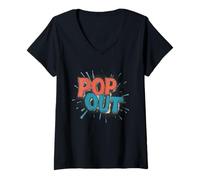 Donna Make a Scene con Pop Out Costume per Ragazzi e Ragazze Maglietta con Collo a V