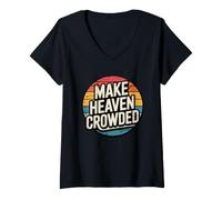 Donna Make Heaven Crowded Maglietta con Collo a V
