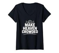 Donna Make Heaven Crowded Maglietta con Collo a V