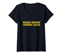 Donna Make Sense Common Again Maglietta con Collo a V