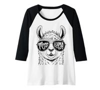Donna Mama Llama Cool Occhiali da sole Opere d'arte Maglia con Maniche Raglan