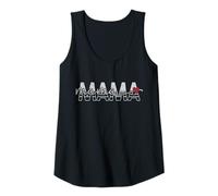 Donna Mama Retro Block Lettere con Script Mama Cuore Canotta