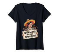 Donna Mamacita ha Bisogno di Un Divertimento umoristico Margarita Maglietta con Collo a V