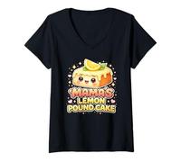 Donna Mama's Lemon Pound Cake Cool Food Lovers Mom Maglietta con Collo a V