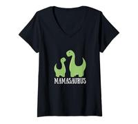 Donna Mamasaurus Tshirt carino dolce Mamasauro t-shirt regalo per la mamma Maglietta con Collo a V