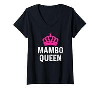 Donna Mambo Queen - Ballerina Mambo Danzatrice Regalo per Ballerina da Sala Maglietta con Collo a V