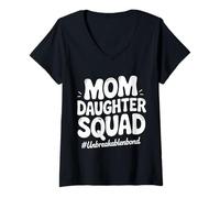 Donna Mamma Figlia Squadra Unbreakable Bond Maglietta con Collo a V