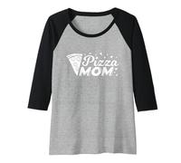 Donna Mamma mangiatrice di Pizza Mamma pizzaiola Maglia con Maniche Raglan