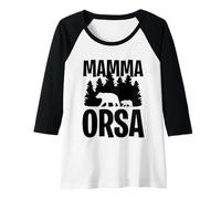 Donna Mamma Orsa Maglia con Maniche Raglan