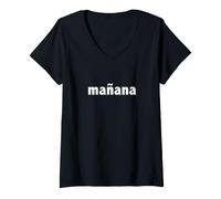 Donna Manana Maglietta con Collo a V