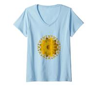 Donna Mandala design di t-shirt di lusso Maglietta con Collo a V