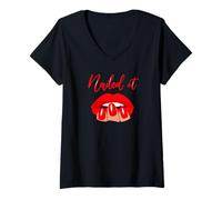 Donna Manicure Nail Tech Nail Polish Makeup Make Up Maglietta con Collo a V