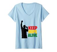 Donna Mantieni Viva la Speranza per i Diritti Umani protesta per l'uguaglianza Maglietta con Collo a V