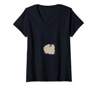 Donna Mappa Island Treasure Maglietta con Collo a V