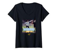 Donna Maradona Argentina Infinito Maglietta con Collo a V