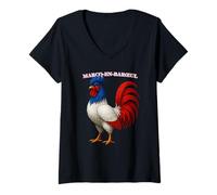Donna MARCQ-EN-BARŒUL France Français Souvenir Article Maglietta con Collo a V