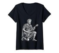 Donna Marcus Aurelius Chitarra Maglietta con Collo a V