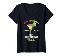Donna Margarita Piccante per Chi AMA Vita con Gusto Maglietta con Collo a V