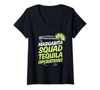 Donna Margarita Tequila Rosa Maglietta con Collo a V
