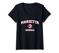 Donna Marietta Georgia (Georgia) Maglietta con Collo a V