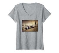 Donna Mark Martin American Stock Car Racer di Michael Grecco Maglietta con Collo a V