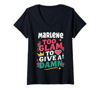 Donna Marlene Personalized Women's Gift Custom Marlene Maglietta con Collo a V