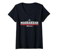 Donna Marrakesh Morocco Maglietta con Collo a V