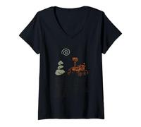 Donna Mars Rover Meme Curiosità Scienza Giochi di Parole Spazio Nerd Maglietta con Collo a V