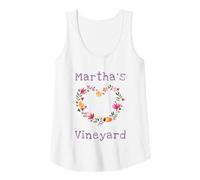 Donna Marthas Vineyard Cape Cod Vacation, ghirlanda di fiori a forma di cuore, stile BOHO Canotta