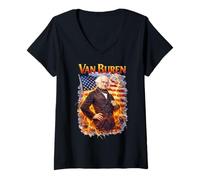 Donna Martin Van Buren Maglietta con Collo a V