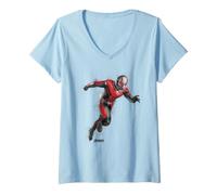 Donna Marvel Ant-Man Scott Lang Avengers Endgame Paint Portrait Maglietta con Collo a V